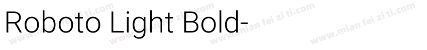 Roboto Light Bold字体转换